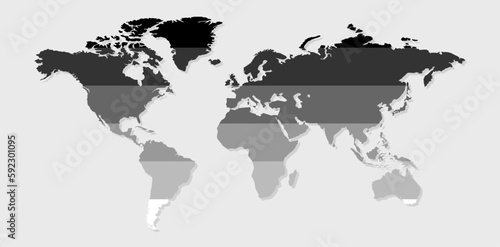 Heterosexual pride flag in a shape of World map. Flag of gay, transgender, bisexual, lesbian etc. Pride concept