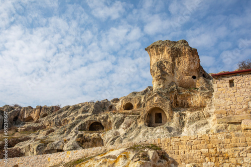 Phrygian Valley (Frig Vadisi). Ruins from thousands of years ago. Ancient caves and stone houses in Ayazini