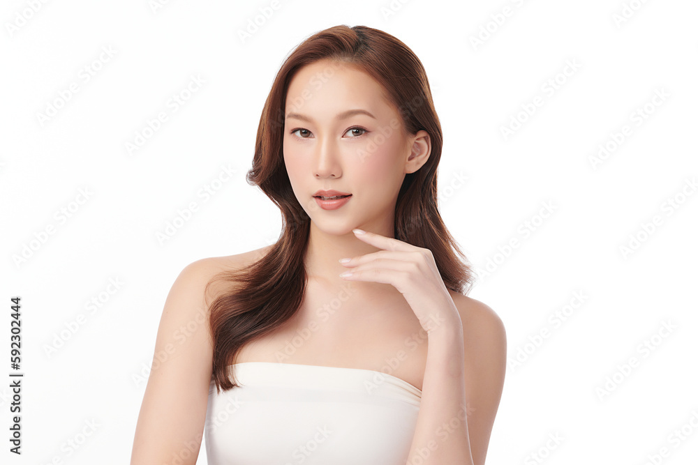 Beautiful young asian woman with clean fresh skin on white background, Face care, Facial treatment, Cosmetology, beauty and spa, Asian women portrait. Beautiful young asian woman with clean fresh skin on white background, Face care, Facial treatment, Cosmetology, beauty and spa, Asian women portrait.
