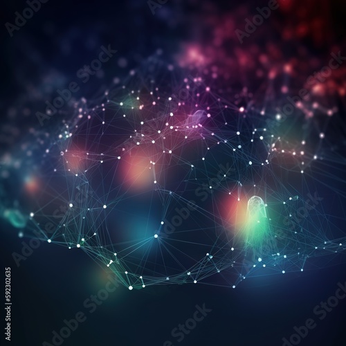 Technology or tech data, network internet connect concept abstract background. generative ai