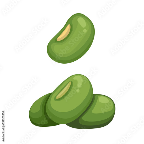 Mung Beans Vegetable seed symbol set cartoon illustration vector