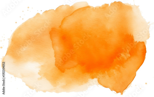 Paint stain orange watercolor Generative AI