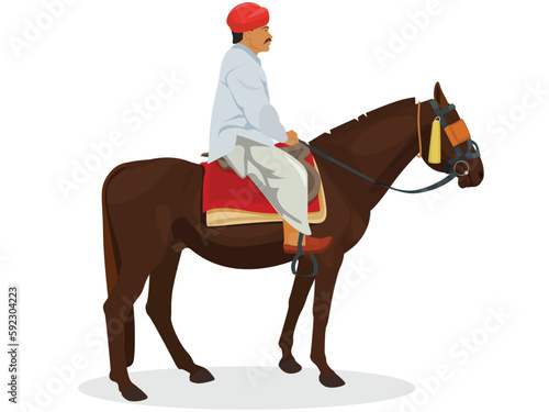 A man riding a horse, Horseback riding, sports concept for a banner or landing web page