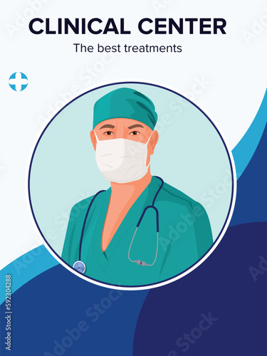 medical center page.Web page design templates collection of online medical support, medical school, specialization, and advisor. Modern vector illustration concepts for website and mobile website deve