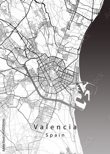 Valencia Spain City Map