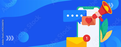 Virtual characters social communication concept business flat vector hand drawn illustration
