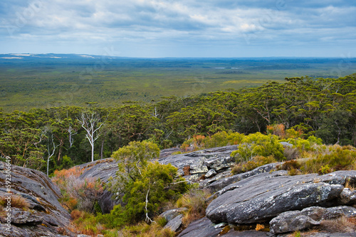 View from Mount Chudalup, a granitic ecological island (inselberg) in the marshes between Northcliffe and Windy Harbour in the south of Western Australia 