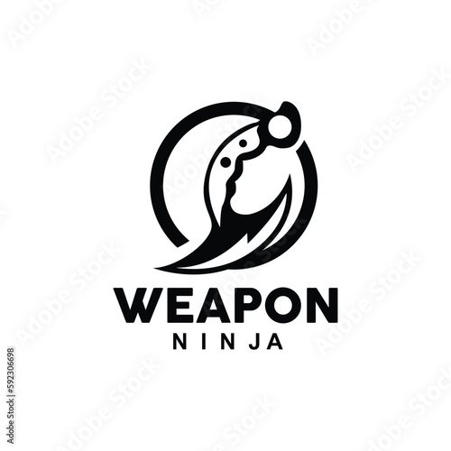 Weapon Logo, Traditional Weapon Karambit Vector, Ninja Fighting Tool Simple Design, Symbol Icon, Illustration