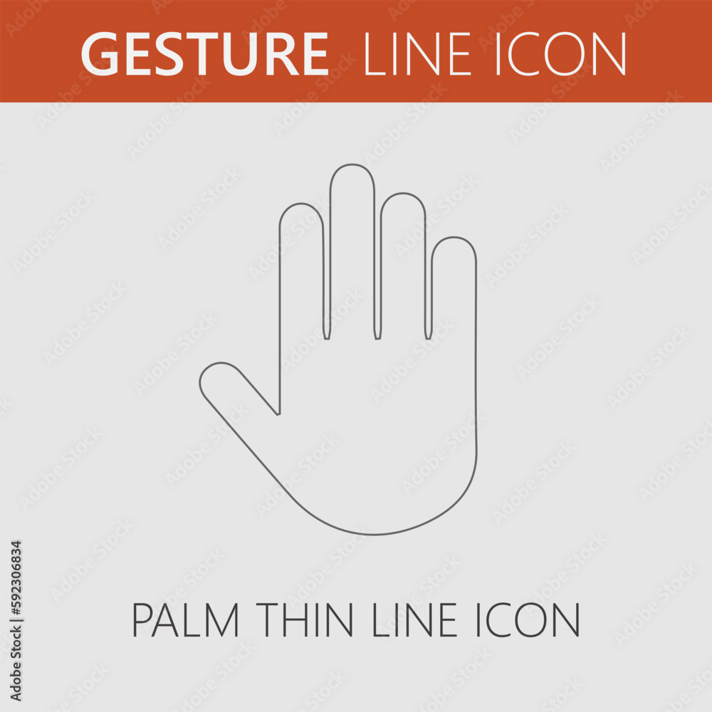 Fototapeta premium Stop hand vector icon. Vector illustration EPS 10.