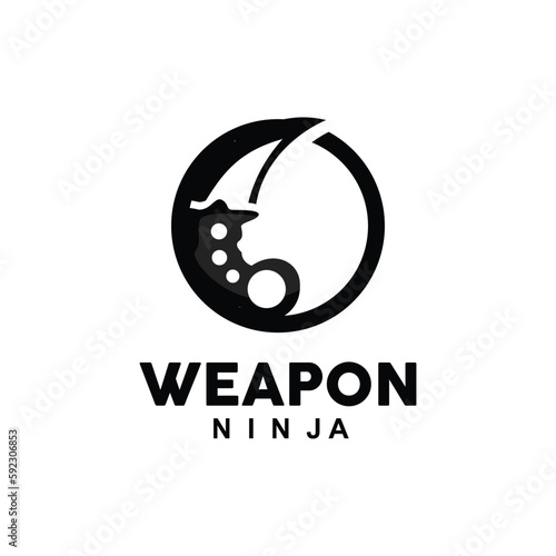 Weapon Logo, Traditional Weapon Karambit Vector, Ninja Fighting Tool Simple Design, Symbol Icon, Illustration