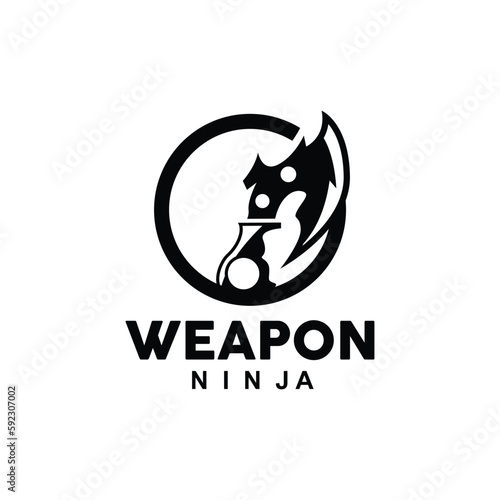 Weapon Logo, Traditional Weapon Karambit Vector, Ninja Fighting Tool Simple Design, Symbol Icon, Illustration