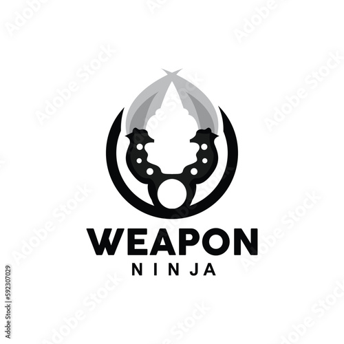 Weapon Logo, Traditional Weapon Karambit Vector, Ninja Fighting Tool Simple Design, Symbol Icon, Illustration