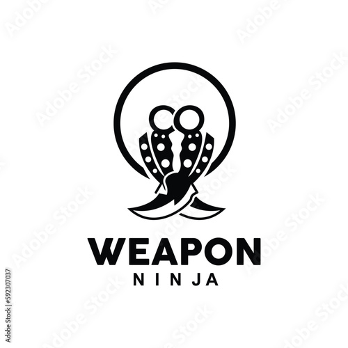 Weapon Logo, Traditional Weapon Karambit Vector, Ninja Fighting Tool Simple Design, Symbol Icon, Illustration