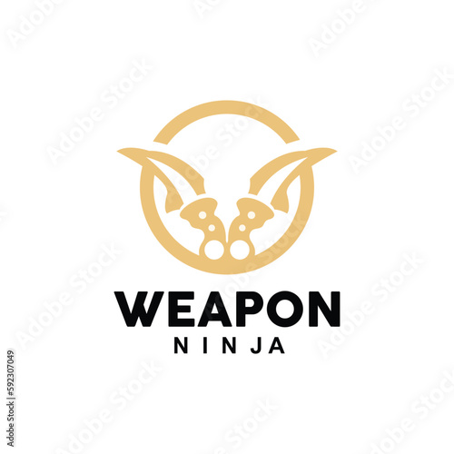 Weapon Logo, Traditional Weapon Karambit Vector, Ninja Fighting Tool Simple Design, Symbol Icon, Illustration