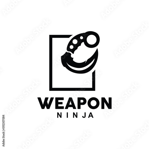 Weapon Logo, Traditional Weapon Karambit Vector, Ninja Fighting Tool Simple Design, Symbol Icon, Illustration