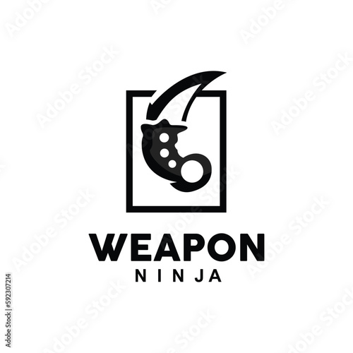 Weapon Logo, Traditional Weapon Karambit Vector, Ninja Fighting Tool Simple Design, Symbol Icon, Illustration