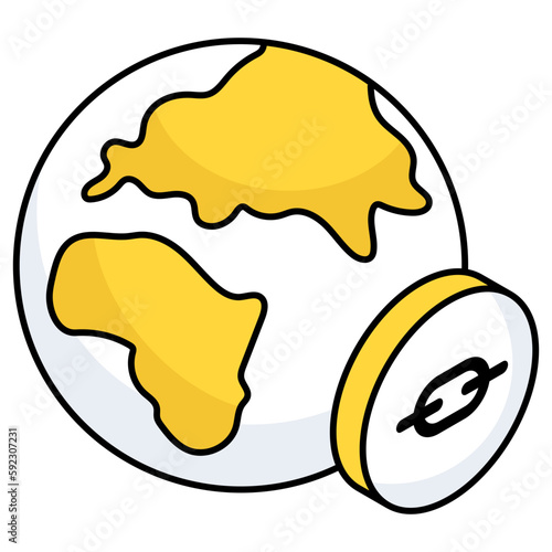 A unique design icon of global linkage 