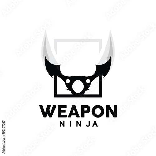 Weapon Logo, Traditional Weapon Karambit Vector, Ninja Fighting Tool Simple Design, Symbol Icon, Illustration
