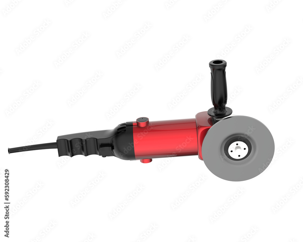 Angle grinder isolated on transparent background. 3d rendering - illustration Angle grinder isolated on transparent background. 3d rendering - illustration
