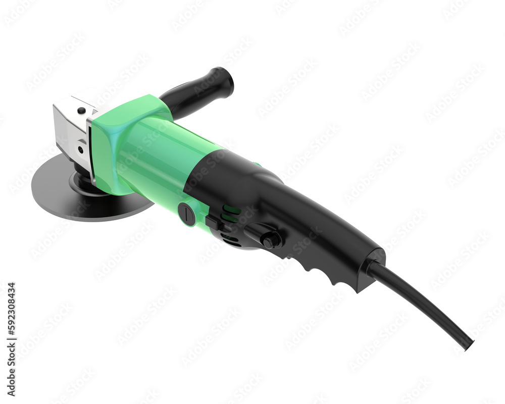 Angle grinder isolated on transparent background. 3d rendering - illustration Angle grinder isolated on transparent background. 3d rendering - illustration