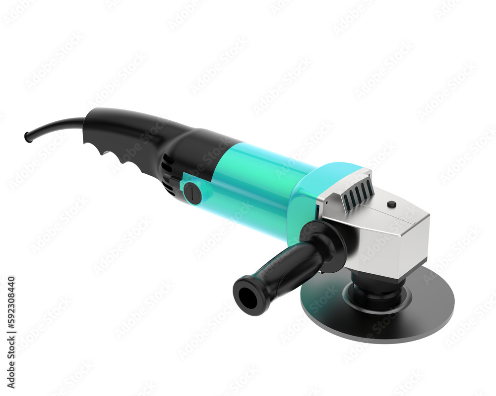 Angle grinder isolated on transparent background. 3d rendering - illustration Angle grinder isolated on transparent background. 3d rendering - illustration