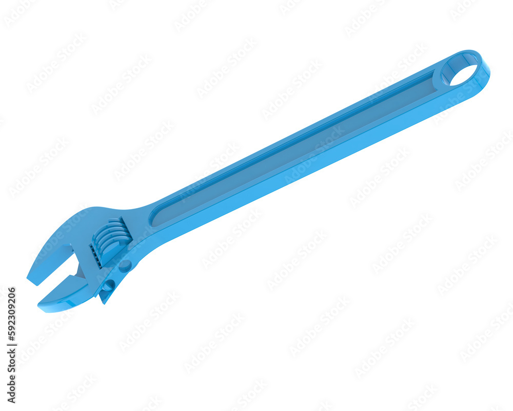 Wrench isolated on transparent background. 3d rendering - illustration Wrench isolated on transparent background. 3d rendering - illustration