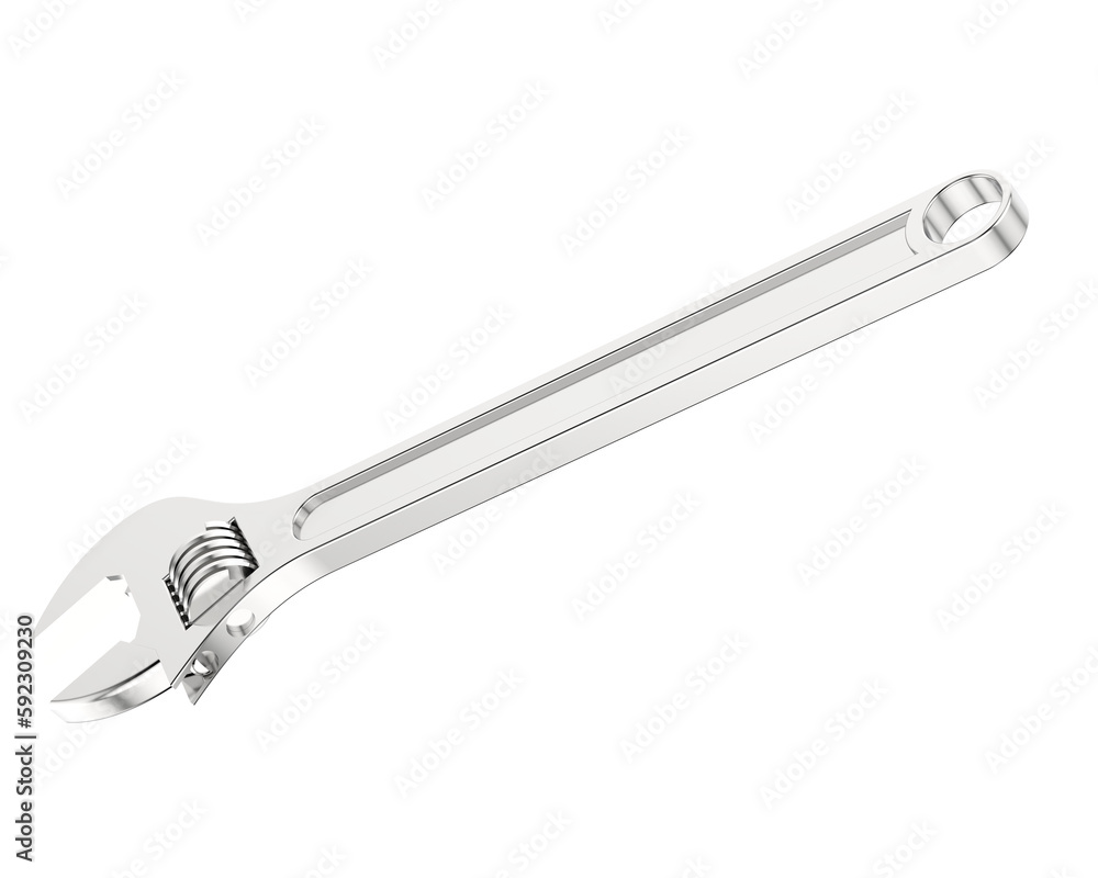 Wrench isolated on transparent background. 3d rendering - illustration Wrench isolated on transparent background. 3d rendering - illustration