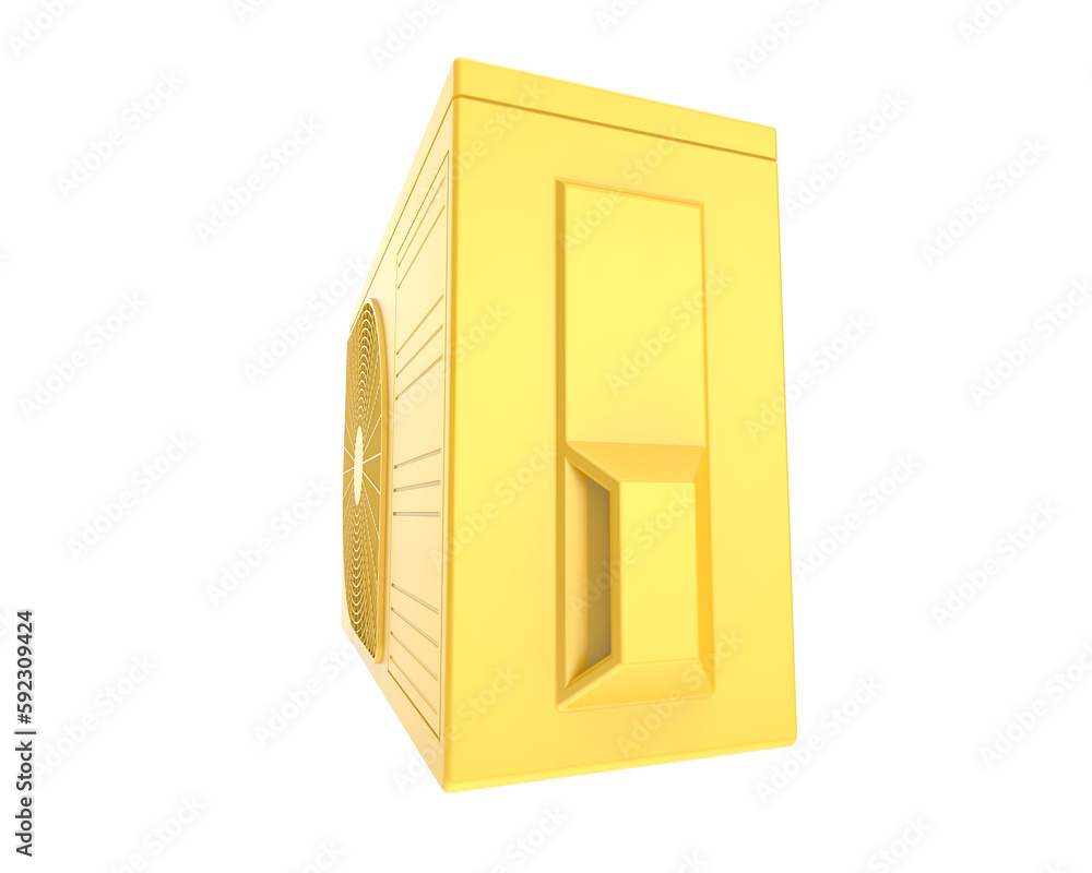 Air conditioner isolated on transparent background. 3d rendering - illustration Air conditioner isolated on transparent background. 3d rendering - illustration