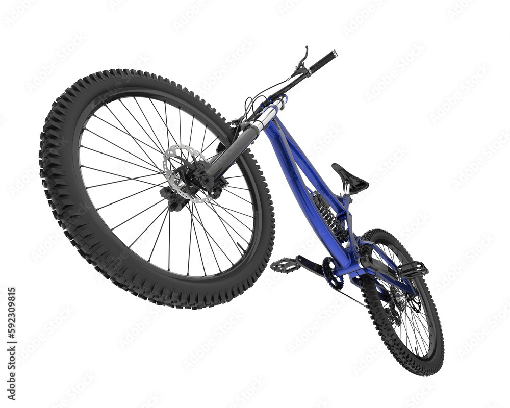 Fototapeta premium Mountain bike isolated on transparent background. 3d rendering - illustration