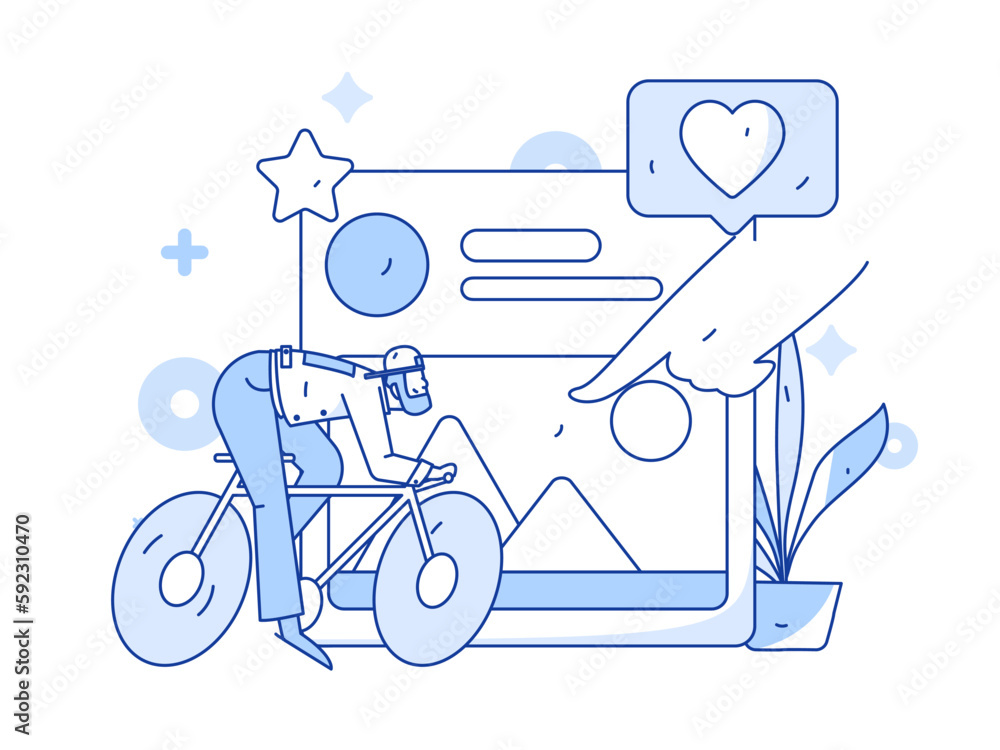 Virtual characters social communication concept business flat vector hand drawn illustration
Virtual characters social communication concept business flat vector hand drawn illustration