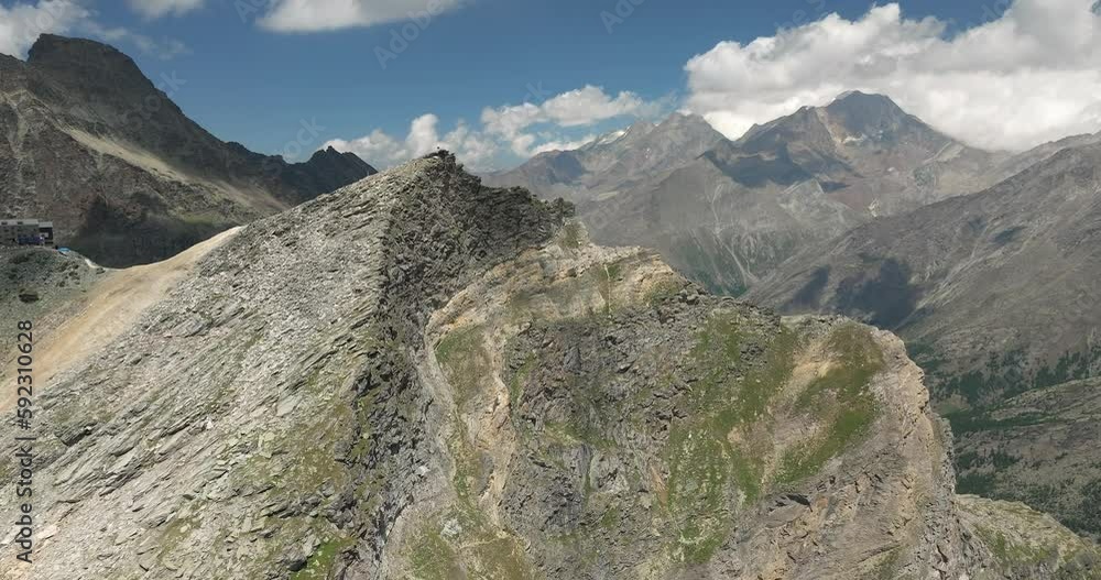 aerial view of a melting glacier in the swiss alps aerial view of a melting glacier in the swiss alps