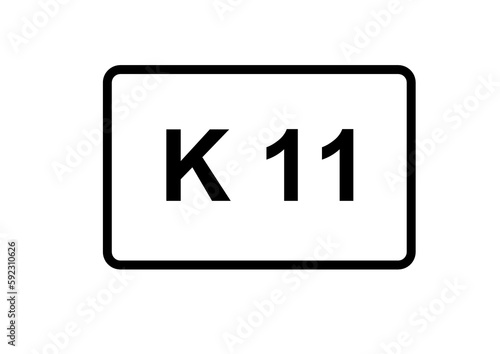 Illustration eines Kreisstraßenschildes der K 11 in Deutschland Free Download Illustration eines Kreisstraßenschildes der K 11 in Deutschland - GFXLoad