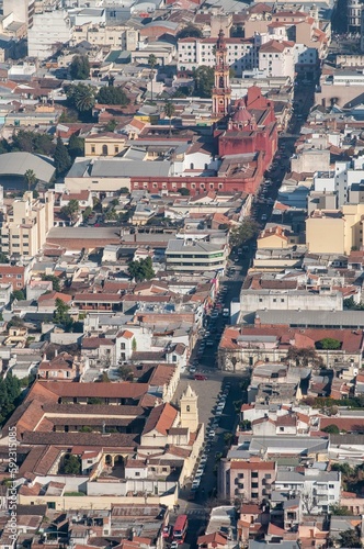 Aerial drone view of Salta City and the Basilica of San Francisco © Patricio Murphy/Wirestock Creators