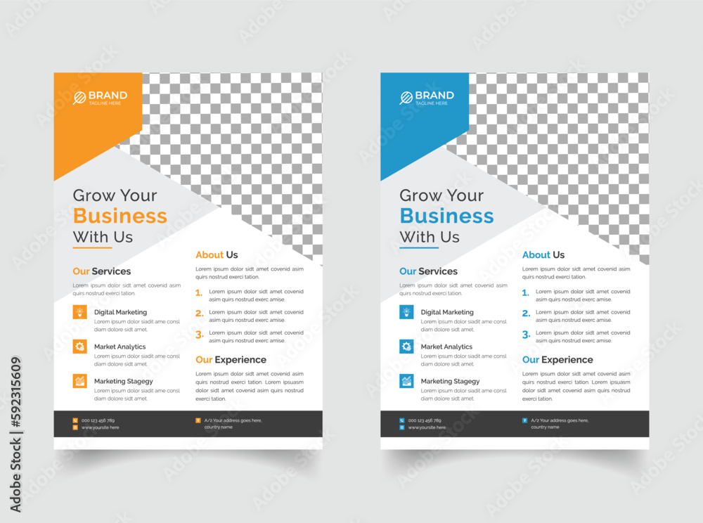 Professional business flyer template design