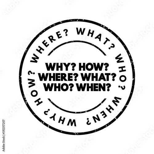 Questions whose answers are considered basic in information gathering or problem solving, stamp concept background