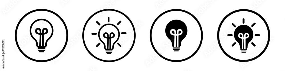 Lamp idea sign. Set of lightbulbs icons. Lamp vector icon. Lamp idea sign. Set of lightbulbs icons. Lamp vector icon.