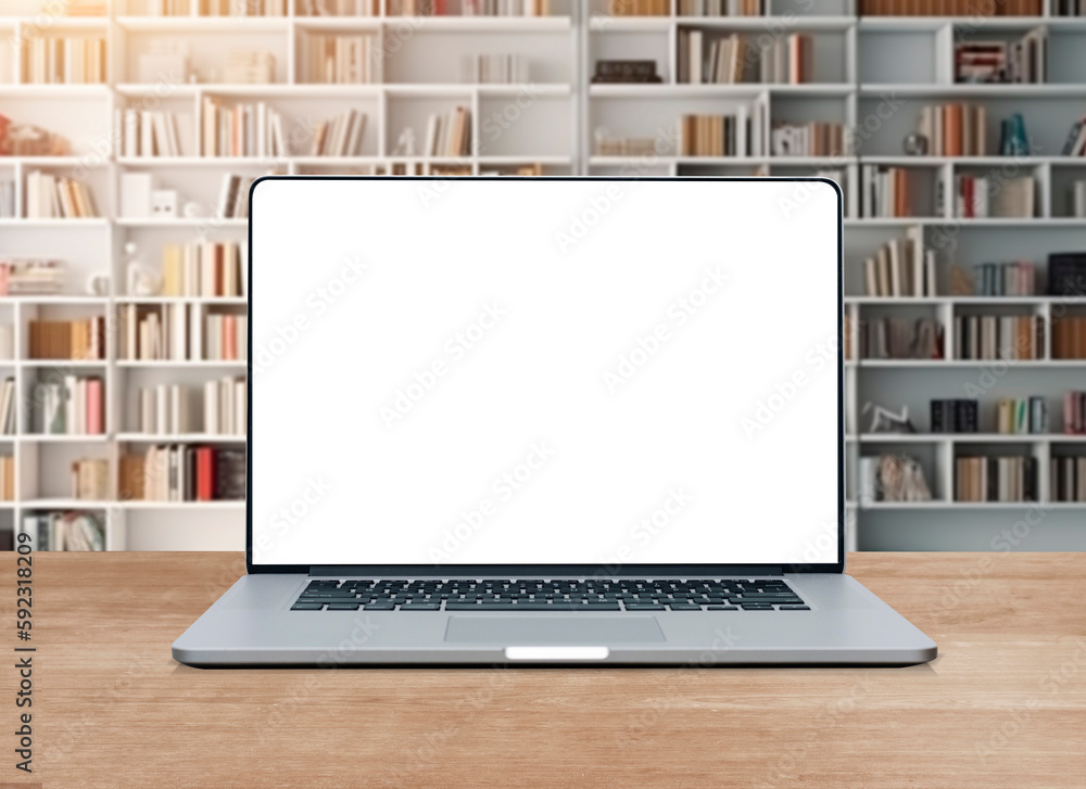 blank screen of laptop at library blank screen of laptop at library