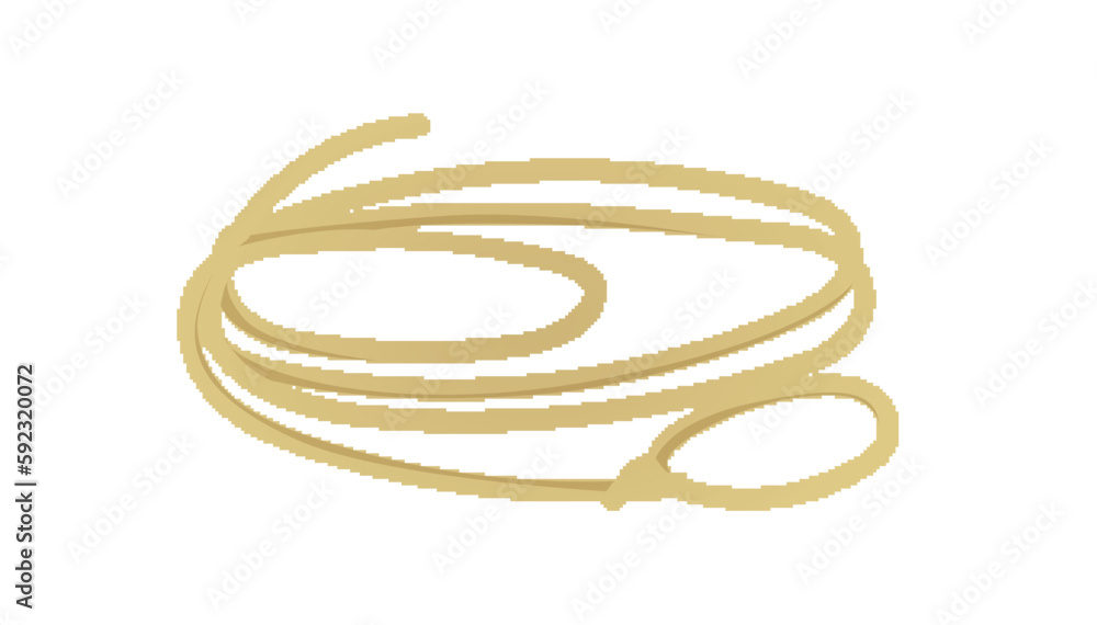 Concept Wild west whip rope. The illustration is a flat vector design that features a concept of the Wild West with a cartoonish whip rope on a white background. Vector illustration. Concept Wild west whip rope. The illustration is a flat vector design that features a concept of the Wild West with a cartoonish whip rope on a white background. Vector illustration.