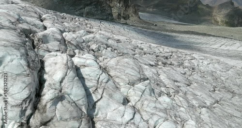 Wallpaper Mural aerial view of a melting glacier in the swiss alps Torontodigital.ca
