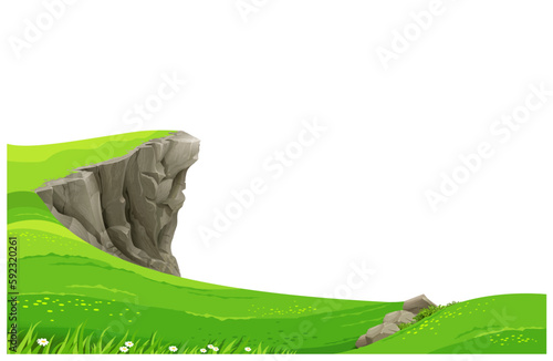 Background natural mountain landscape rocks and meadows