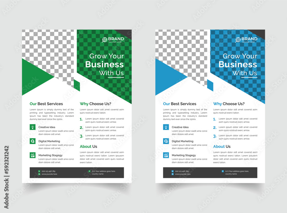 Creative business flyer template design