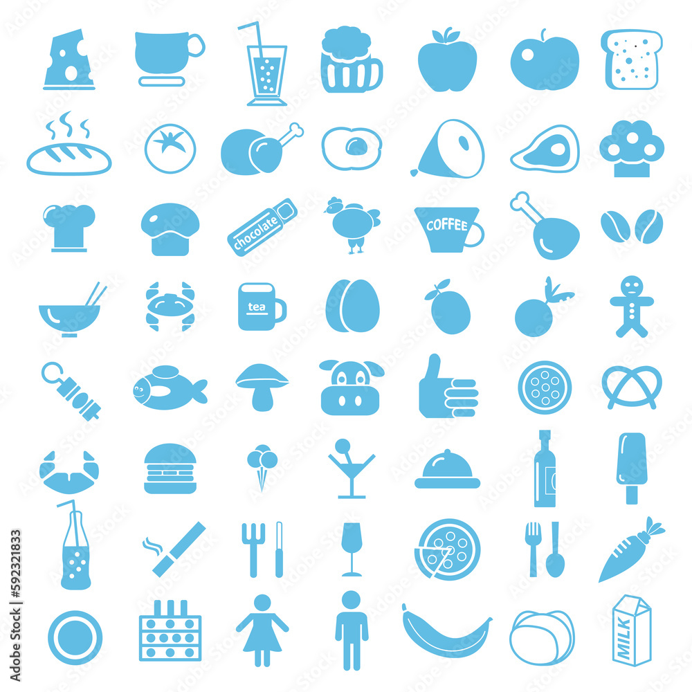 food icon vector design set food icon vector design set