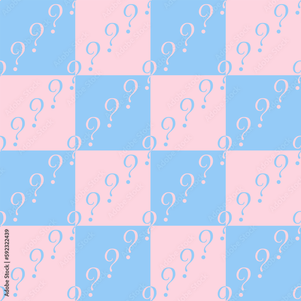 Vector seamless pattern for gender party. Pink and blue background. Vector seamless pattern for gender party. Pink and blue background.