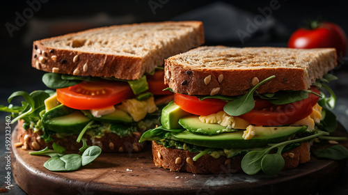 Healthy sandwiches. Generative AI