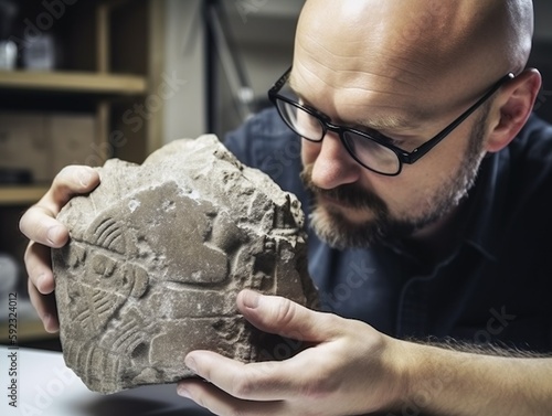 An archaeologist discovering an ancient artifact that sheds new light on history