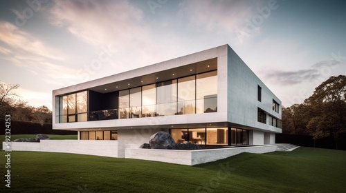 Luxurious Modern Dream Home Showcasing Sleek Minimalist Architecture and Breathtaking Landscape in High-Quality Architectural Photography © Moritz