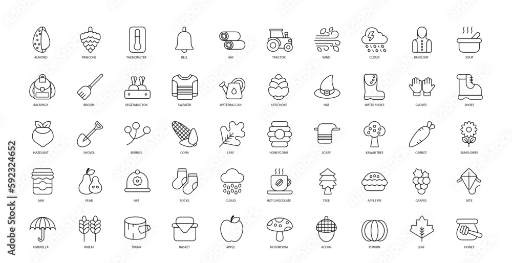 Kawaii Thin Line Icons Cloud Jam Grapes Icon Set in Outline Style 50 Vector Icons in Black Kawaii Thin Line Icons Cloud Jam Grapes Icon Set in Outline Style 50 Vector Icons in Black