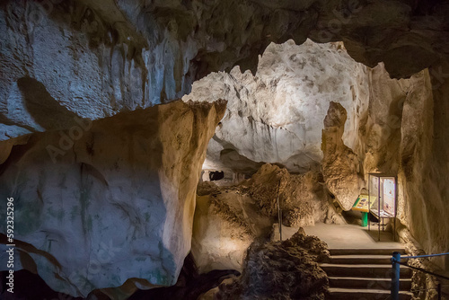 Bat cave in the pretty village of Zuheros in Cordoba, Spain