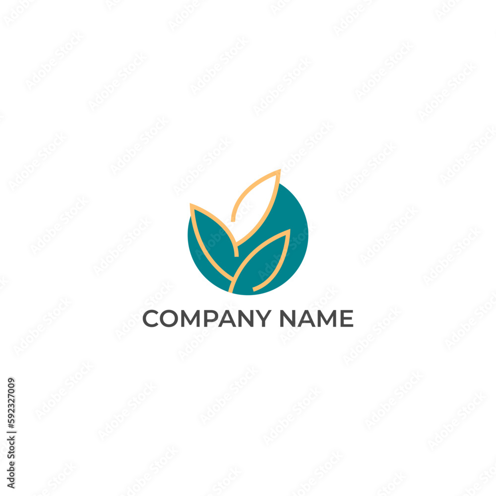 Fototapeta premium ILLUSTRATION ABSTRACT LEAF NATURE. ECO ELEMENT LOGO ICON DESIGN VECTOR FOR YOUR BRAND, BUSINESS