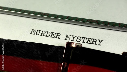 Typing a Murder Mystery on an old manual typewriter. Typing the first page of a murder mystery crime novel.